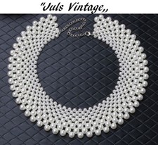 MAGNIFICA COLLANA VINTAGE-COLLETTO ANNI'60 PERLE-SIMULATE (MOD.2); BELLISSIMA