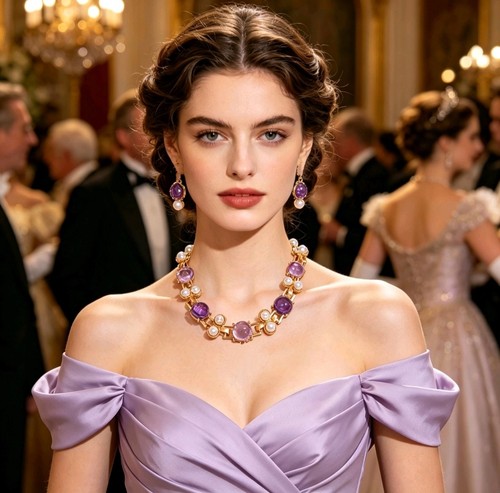 Set perle resina - di, viola