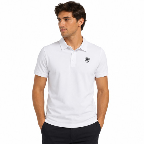 Polo uomo manica corta - corta, blauer