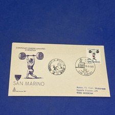 CAMPIONATI EUROPEI JUNIORES DI PESISTICA SAN MARINO - Busta PRIMO GIORNO FDC