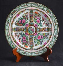 N5314 STUPENDO PIATTO CINESE IN PORCELLANA DISEGNO CANTON FLOREALE + ESPOSITORE