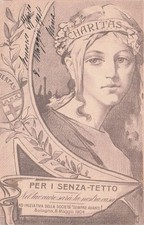 2470) ILLUSTRATA BOLOGNA SOCIETA' SEMPRE AVANTI SENZA TETTO CHARITAS VIAGGIATA