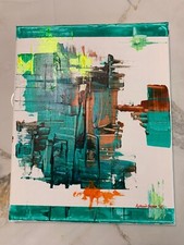 Quadro astratto acrilico su tela ABS12 di Cacace Antonio 24x30 cm