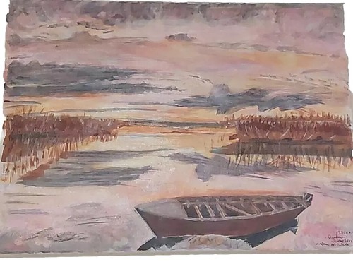 Barche tramonto padule - barche,