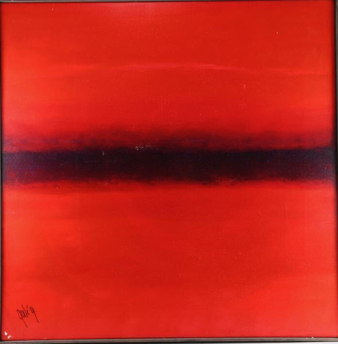 Rosso dipinto olio di - dipinto,
