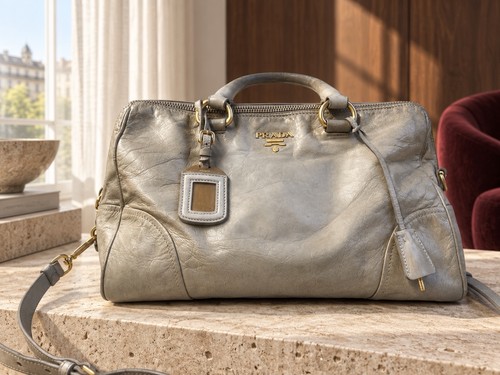 Prada borsa mano pelle - a,