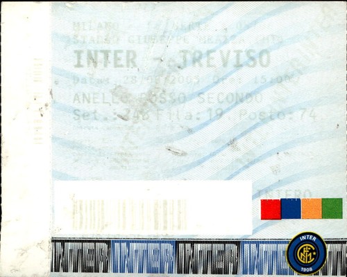 Biglietto stadio inter - biglietto, vs