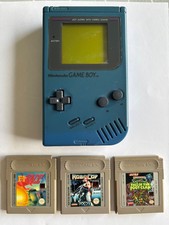Nintendo Game Boy classic Console Portable -Bleu Original (DMG-01) RARE + 3 jeux