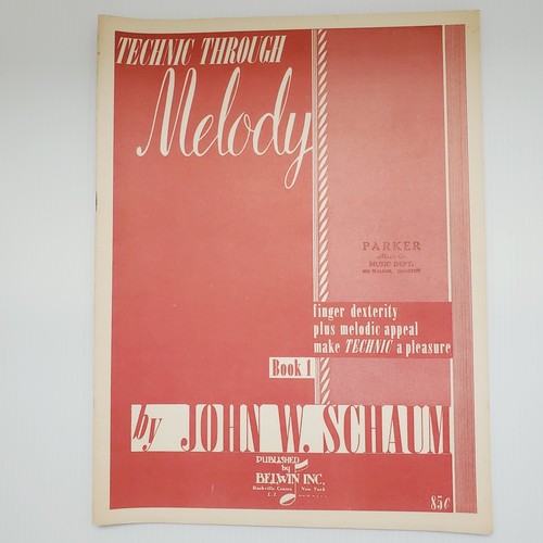 Technic through melody book - technic,