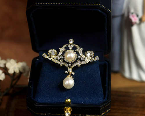 Spilla pizzo incastonato - spilla,