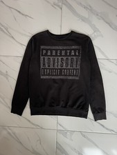 Felpa anni 90 Parental Advisory consenso esplicito anni 90 - Taglia Large