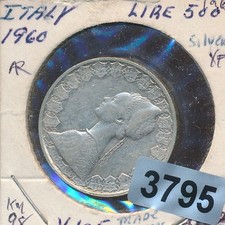ITALY - 500 LIRE -  SILVER  -