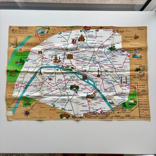Torchon plan métro - , paris