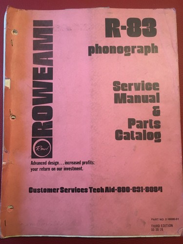 Juke box manuale originale - manuale,