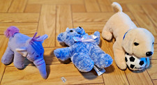 Set di 3 peluche - elefantino orsetto blu e cucciolo Scottex
