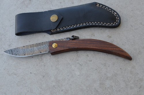 Coltello pieghevole damascato - coltello,