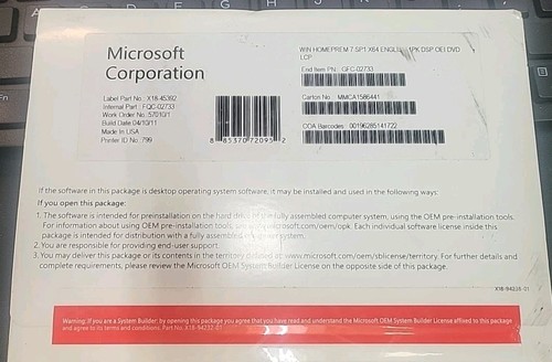 Microsoft windows home - microsoft, 7