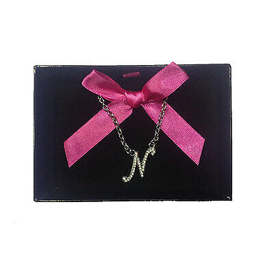 Collana iniziale con - iniziale, strass