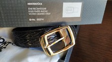 Montblanc 05574 Meisterstuck Gold Plated Buckle Woven strap Cintura uomo oro