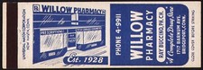 Vintage matchbook cover WILLOW