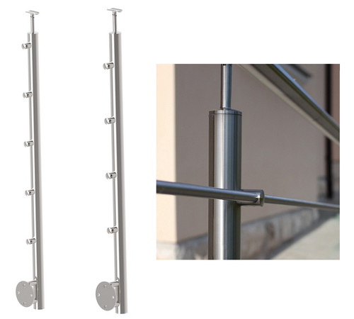 Acciaio inox montanti 4 - inox, 42,4