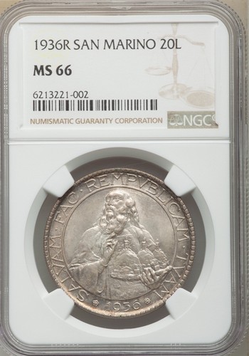 Moneta argento lire san - 20,
