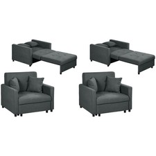 HOMCOM Poltrona Letto Singolo