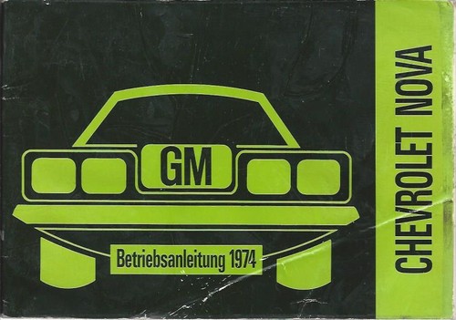 Chevrolet nova manuale uso - uso, e
