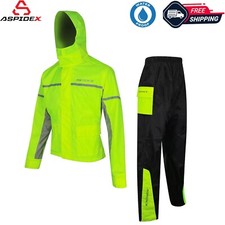 Tuta Impermeabile da Uomo Giacca con Cappuccio Tute Antipioggia da Moto