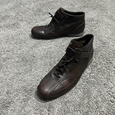 Stivali sneaker casual Peluso strap stringati made in Italy marroni EUR 44 uomo US 10