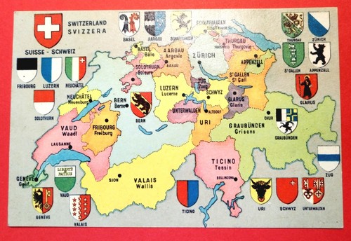 Cartolina svizzera con - cartolina,