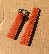 [Nuovo] Cinturino orologio Epsom arancione $89 21 mm prodotto da Hong Kong, adatto a Oris Zenith