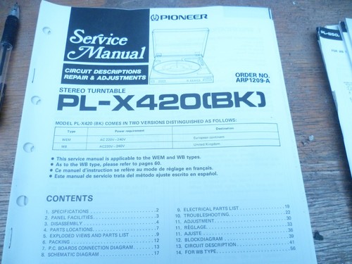 Pioneer serie x420 - pioneer, pl-x420