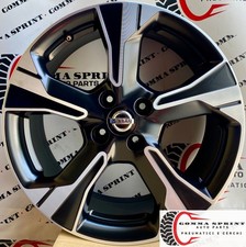 4 CERCHI IN LEGA ORIGINALI RAGGIO 17 NISSAN MICRA NEW NERO OPACO DIAMANTATO
