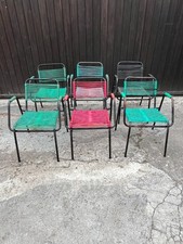 Set Mid-Century di 6 sedie italiane da bar, anni '60