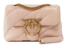 Borsa a tracolla Pinko Love Puff Mini CL Sheep Nappa S borsa Cipria - oro antico