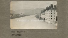 Bella fotografia originale amatoriale/Bassano del Grappa/Lungo Brenta 1900ca