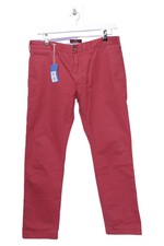 morris pantalone uomo velluto rosso casual W32/48/M