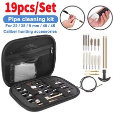 Kit di pulizia per pistola fucile universale Set 19 pezzi Manutenzione Armi NEW