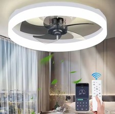 VENTILATORE DA SOFFITTO LAMPADARIO PLAFONIERA 50W DESIGN LUCE DIMMERABILE WIFI 