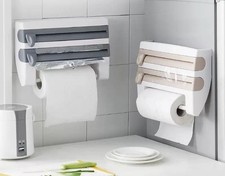 Dispenser da Parete 3 in 1 per Pellicola Trasparente, Alluminio e Carta – 