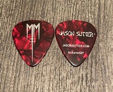 MARILYN MANSON - 2012 Cruel Tour Plettro Chitarra Jason Sutter Firma Marble Red