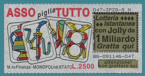 Gratta vinci lotteria asso - lotteria,