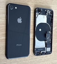 Custodia posteriore originale iPhone 8 ricambio grigio siderale con piccole parti grado C