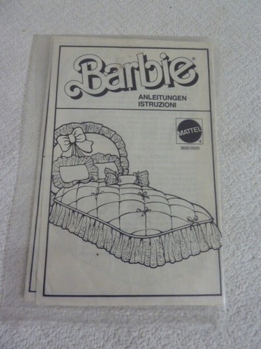Mattel istruzioni letto - mattel,