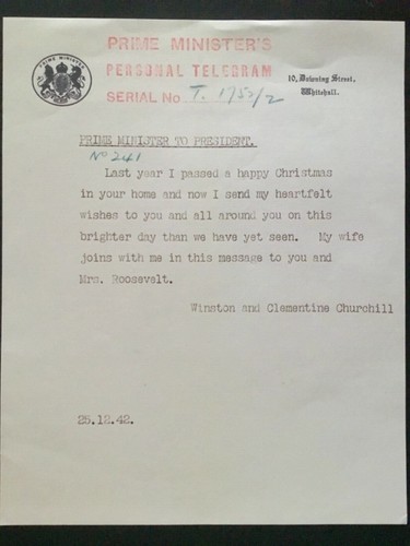Churchill telegram to - churchill's,
