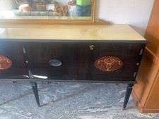 credenza   tavolo  e como specchiera vintage salotto in legno e marmo