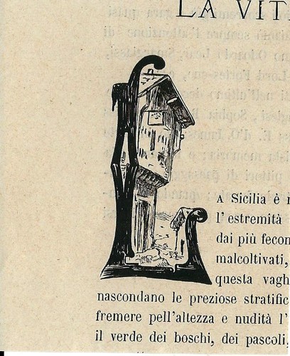 Stampa antica capolettera - capolettera, l