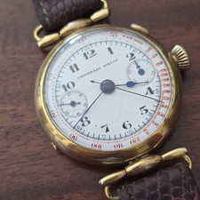 Big Cronografo UNIVERSAL WATCH  Mono Pulsante Quadrante Smalto RRuota Colonne