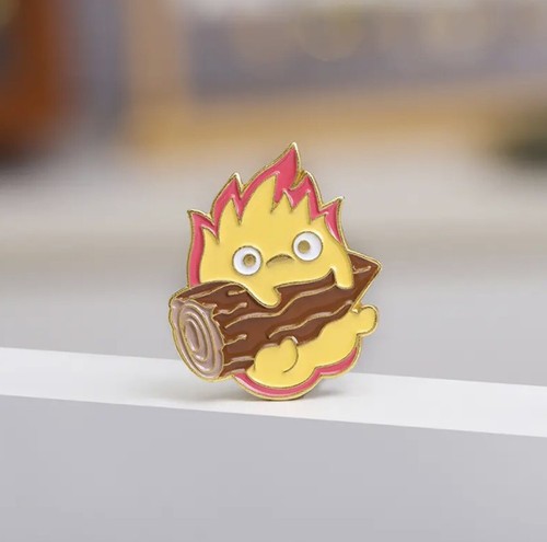 Spilla metallo calcifer - calcifer, il